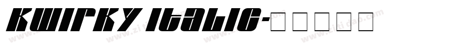 Kwirky Italic字体转换